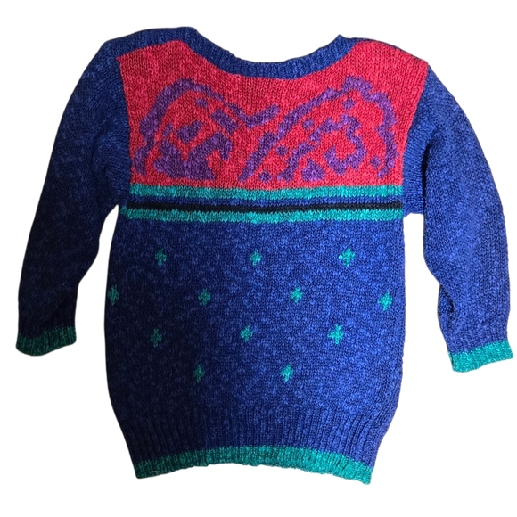 Liz Clairborne Vintage Colorful Women's Sweater Size 4 Petite - Picture 2 of 4